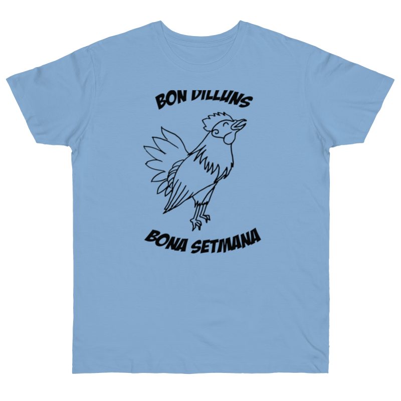 Camiseta punto liso - Azul cielo - Camiseta «Bon dilluns, bona setmana»
