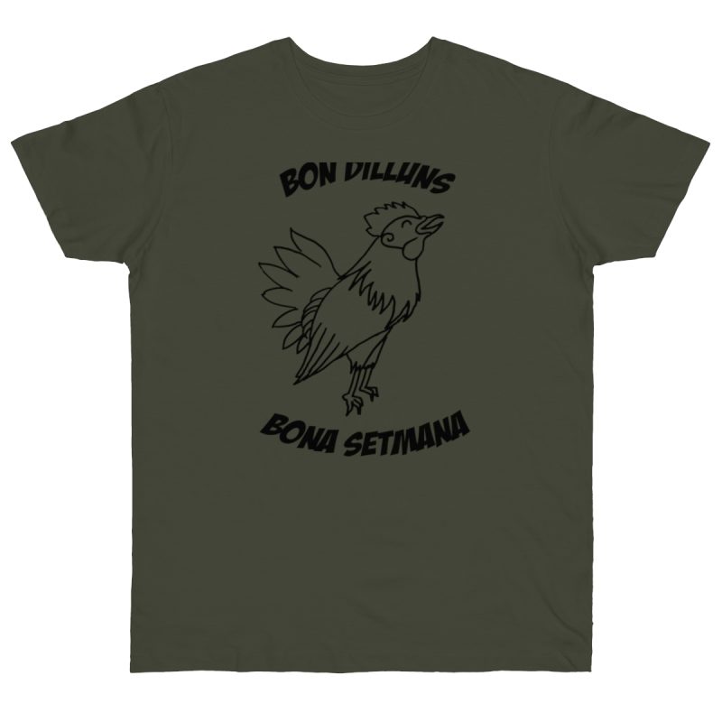 Camiseta punto liso - Caqui urbano - Camiseta «Bon dilluns, bona setmana»