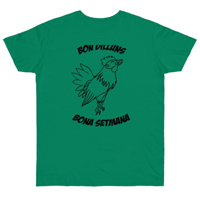 Camiseta punto liso - Verde Kelly - Camiseta «Bon dilluns, bona setmana»