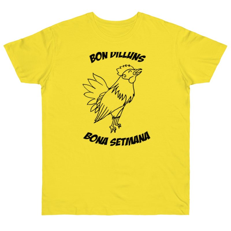 Camiseta punto liso - Amarillo solar - Camiseta «Bon dilluns, bona setmana»