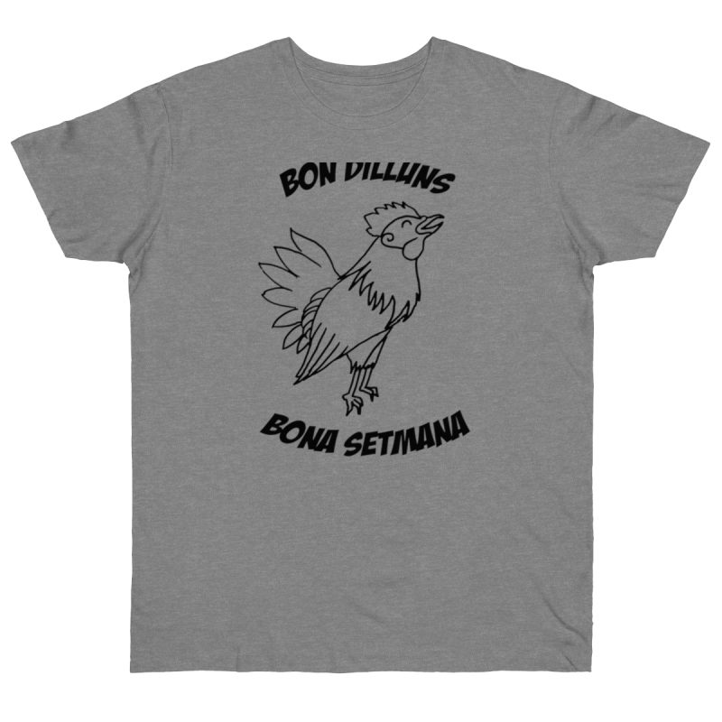 Camiseta punto liso - Gris deportivo jaspeado - Camiseta «Bon dilluns, bona setmana»