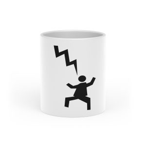 Taza con asa de corazon - Blanco - Mal no et toqui un llamp
