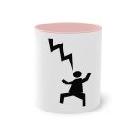 Taza bicolor - Rosa - Mal no et toqui un llamp Taza bicolor - Rosa - Mal no et toqui un llamp