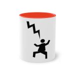 Taza bicolor - Rojo - Mal no et toqui un llamp Taza bicolor - Rojo - Mal no et toqui un llamp