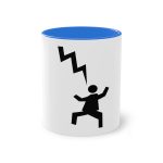 Taza bicolor - Azul Cambridge - Mal no et toqui un llamp Taza bicolor - Azul Cambridge - Mal no et toqui un llamp