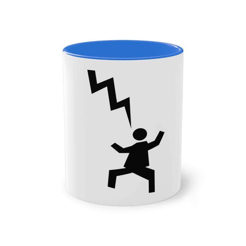 Taza bicolor - Azul Cambridge - Mal no et toqui un llamp