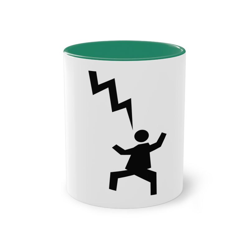 Taza bicolor - Verde oscuro - Mal no et toqui un llamp