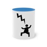 Taza bicolor - Azul claro - Mal no et toqui un llamp Taza bicolor - Azul claro - Mal no et toqui un llamp