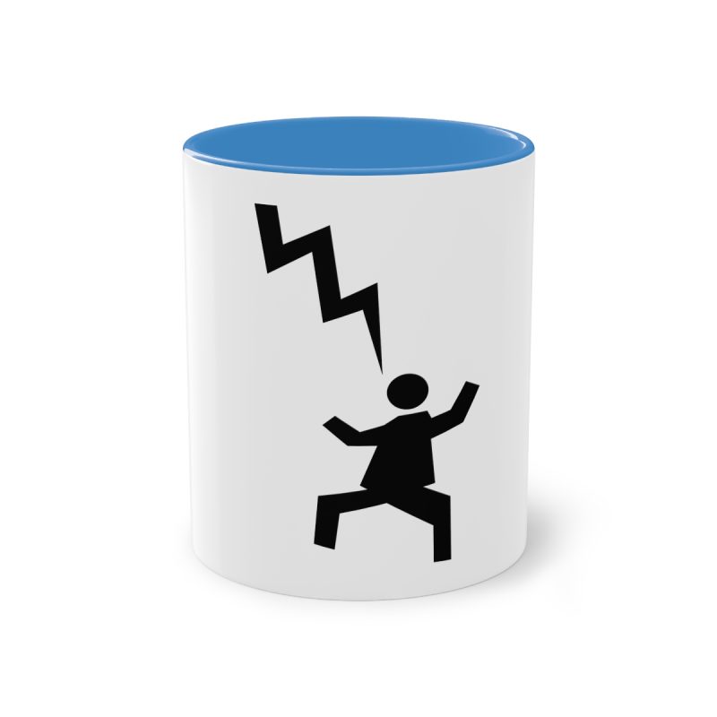 Taza bicolor - Azul claro - Mal no et toqui un llamp