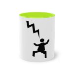 Taza bicolor - Verde claro - Mal no et toqui un llamp Taza bicolor - Verde claro - Mal no et toqui un llamp