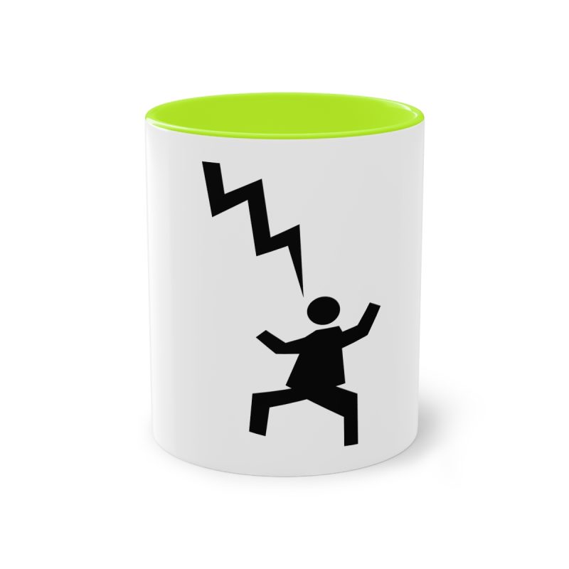 Taza bicolor - Verde claro - Mal no et toqui un llamp