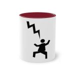 Taza bicolor - Granate - Mal no et toqui un llamp Taza bicolor - Granate - Mal no et toqui un llamp