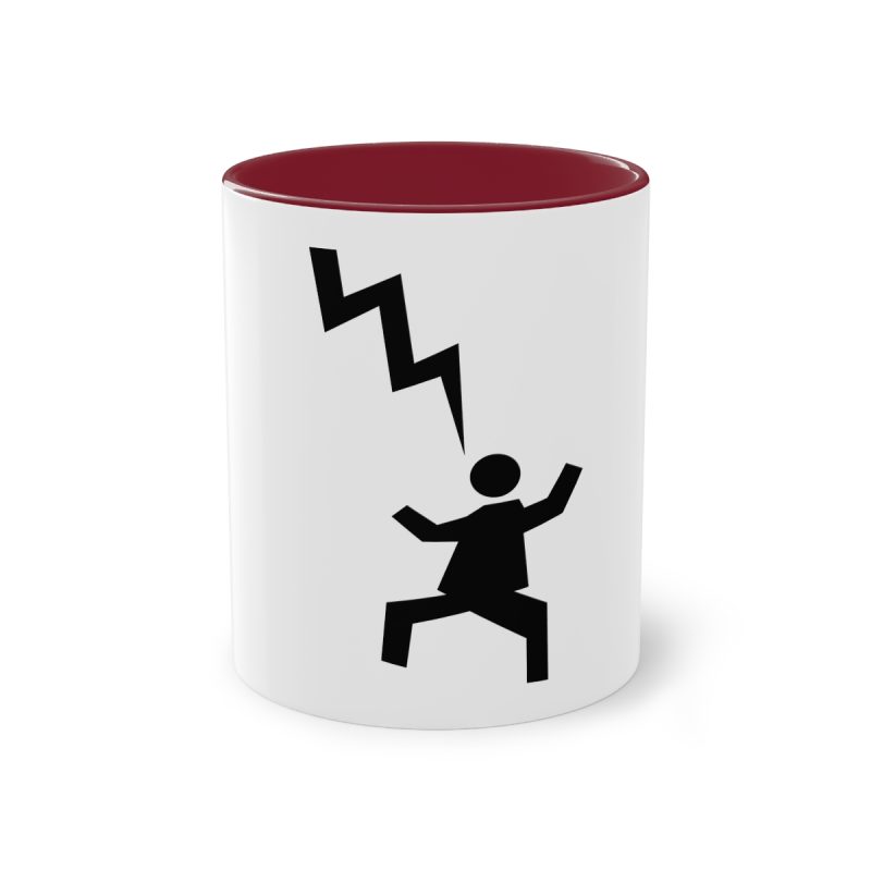 Taza bicolor - Granate - Mal no et toqui un llamp
