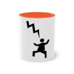 Taza bicolor - Naranja - Mal no et toqui un llamp Taza bicolor - Naranja - Mal no et toqui un llamp
