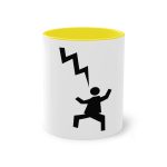 Taza bicolor - Amarillo - Mal no et toqui un llamp Taza bicolor - Amarillo - Mal no et toqui un llamp