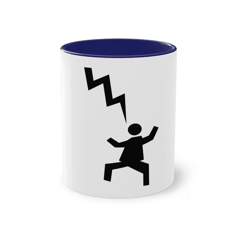 Taza bicolor - Azul oscuro - Mal no et toqui un llamp