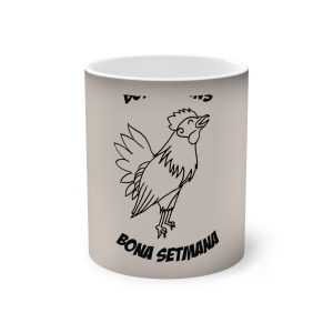 Taza magica que cambia de color - Negro - Camiseta «Bon dilluns, bona setmana»