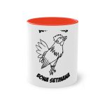 Taza bicolor - Rojo - Camiseta «Bon dilluns, bona setmana» Taza bicolor - Rojo - Camiseta «Bon dilluns, bona setmana»