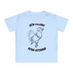 Camiseta de bebe - Azul empolvado - Camiseta «Bon dilluns, bona setmana»