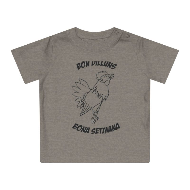 Camiseta de bebe - Gris jaspeado melange - Camiseta «Bon dilluns, bona setmana»