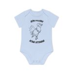 Body bebe manga corta organico - Azul empolvado - Camiseta «Bon dilluns, bona setmana» Body bebe manga corta organico - Azul empolvado - Camiseta «Bon dilluns, bona setmana»