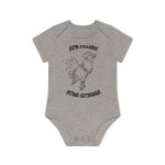 Body bebe manga corta organico - Gris jaspeado melange - Camiseta «Bon dilluns, bona setmana» Body bebe manga corta organico - Gris jaspeado melange - Camiseta «Bon dilluns, bona setmana»
