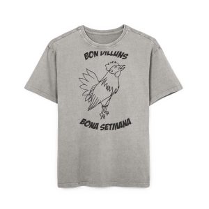 Camiseta oversize lavado acido - Gris asfalto - Camiseta «Bon dilluns, bona setmana»