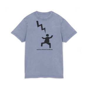 Camiseta lavado acido cuello redondo - Azul vintage - Mal no et toqui un llamp