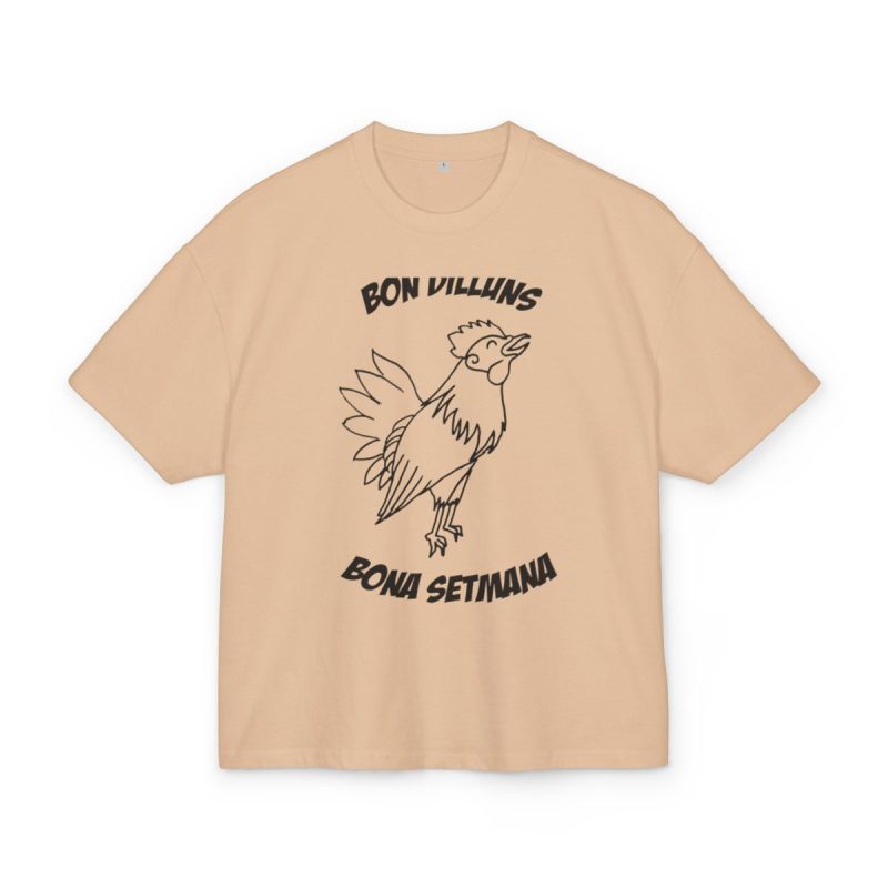 Camiseta box ultra gruesa - Beis - Camiseta «Bon dilluns, bona setmana»