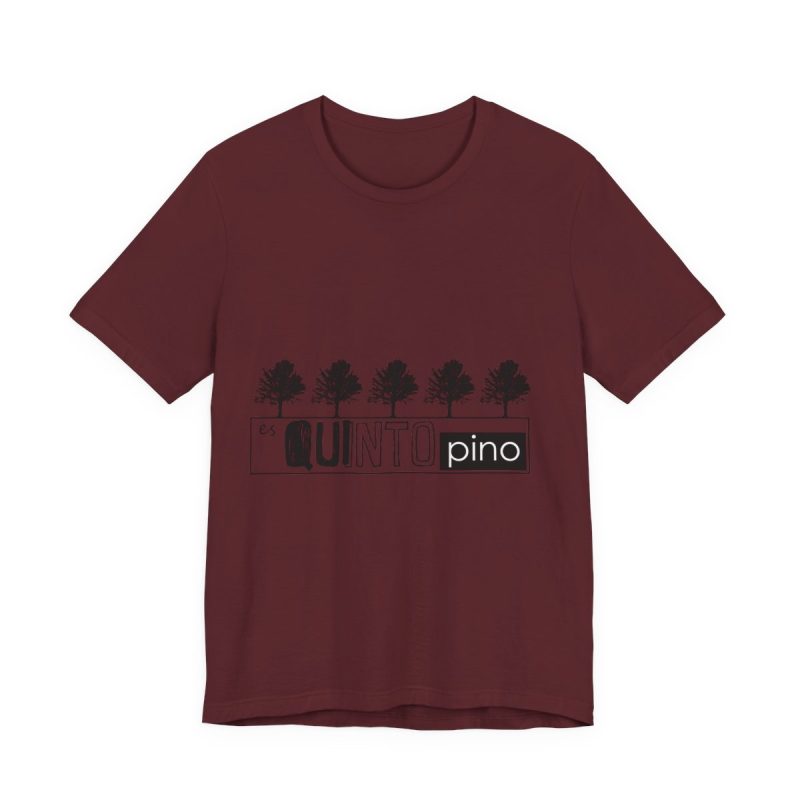Camiseta jersey manga corta - Granate - Camiseta «Es quinto pino»