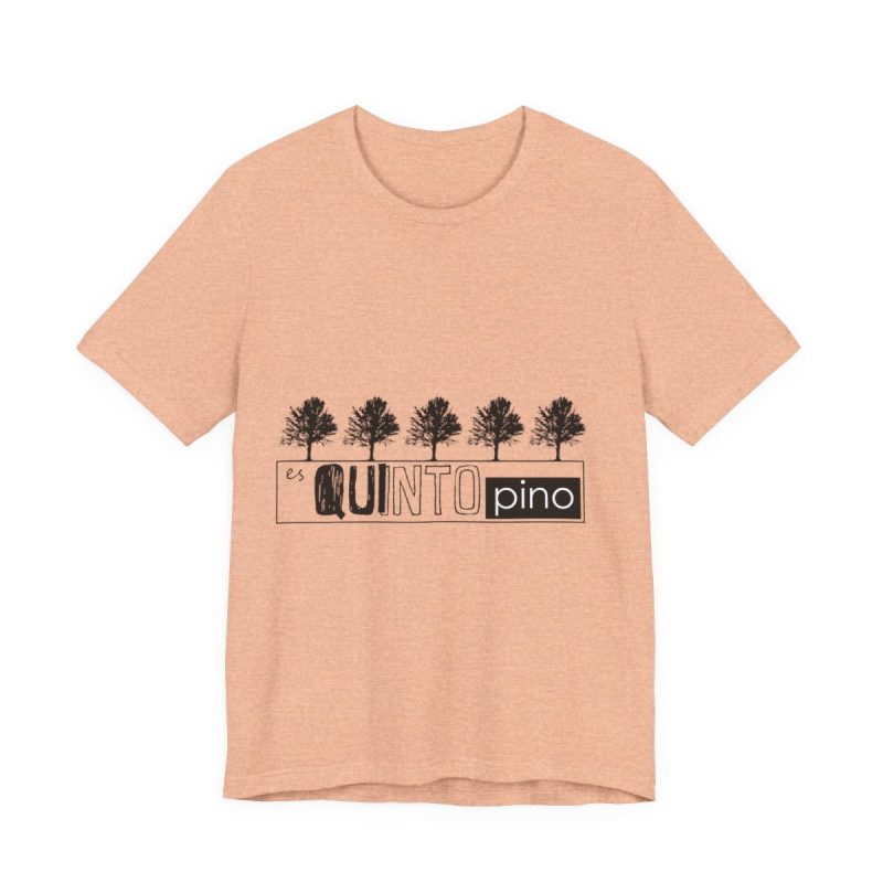 Camiseta jersey manga corta - Melocoton jaspeado - Camiseta «Es quinto pino»