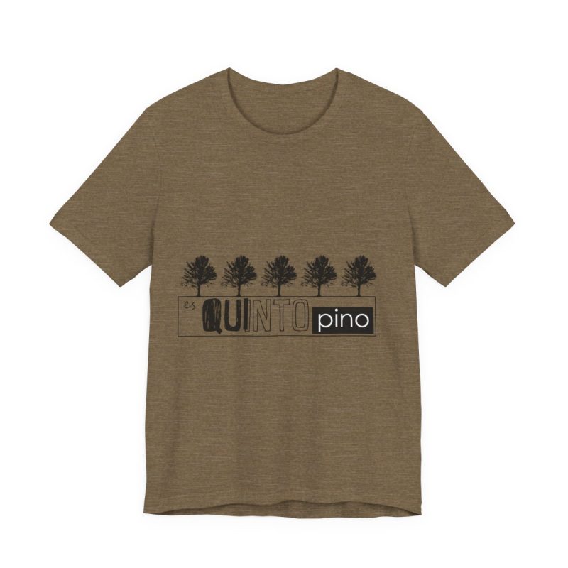 Camiseta jersey manga corta - Verde oliva jaspeado - Camiseta «Es quinto pino»