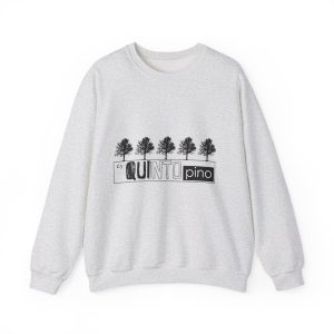 Sudadera cuello redondo - Gris ceniza - Camiseta «Es quinto pino»