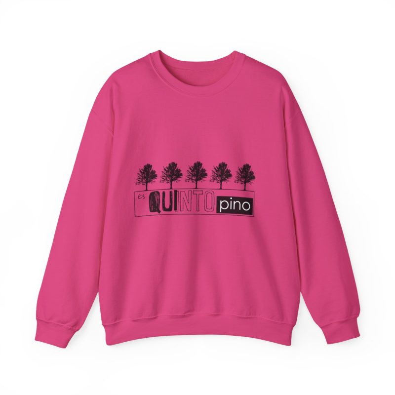 Sudadera cuello redondo - Fucsia intenso - Camiseta «Es quinto pino»