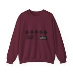 Sudadera cuello redondo - Granate - Camiseta «Es quinto pino» Sudadera cuello redondo - Granate - Camiseta «Es quinto pino»