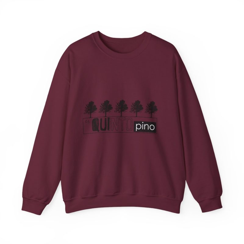 Sudadera cuello redondo - Granate - Camiseta «Es quinto pino»