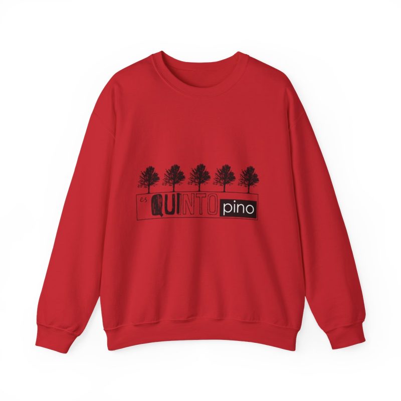 Sudadera cuello redondo - Rojo - Camiseta «Es quinto pino»