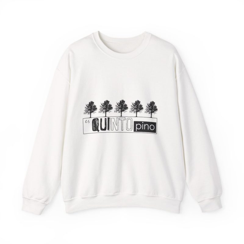 Sudadera cuello redondo - Blanco - Camiseta «Es quinto pino»