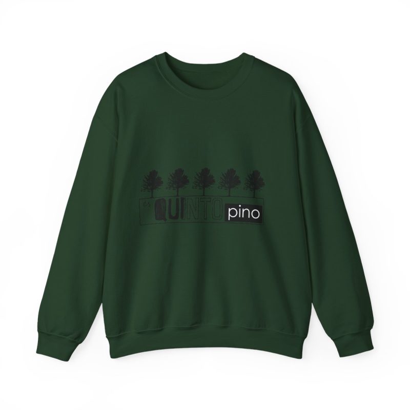 Sudadera cuello redondo - Verde bosque - Camiseta «Es quinto pino»