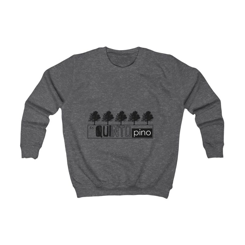 Sudadera infantil - Gris marengo - Camiseta «Es quinto pino»