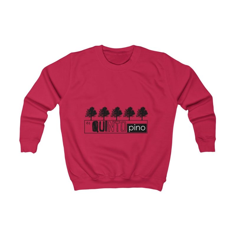 Sudadera infantil - Rojo fuego - Camiseta «Es quinto pino»