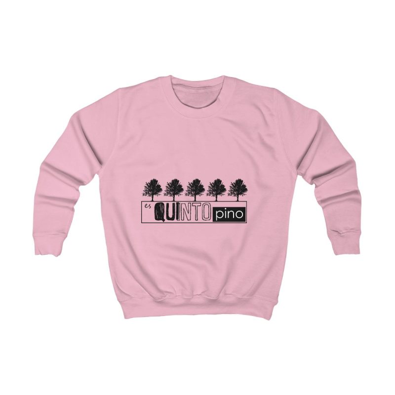 Sudadera infantil - Rosa bebe - Camiseta «Es quinto pino»