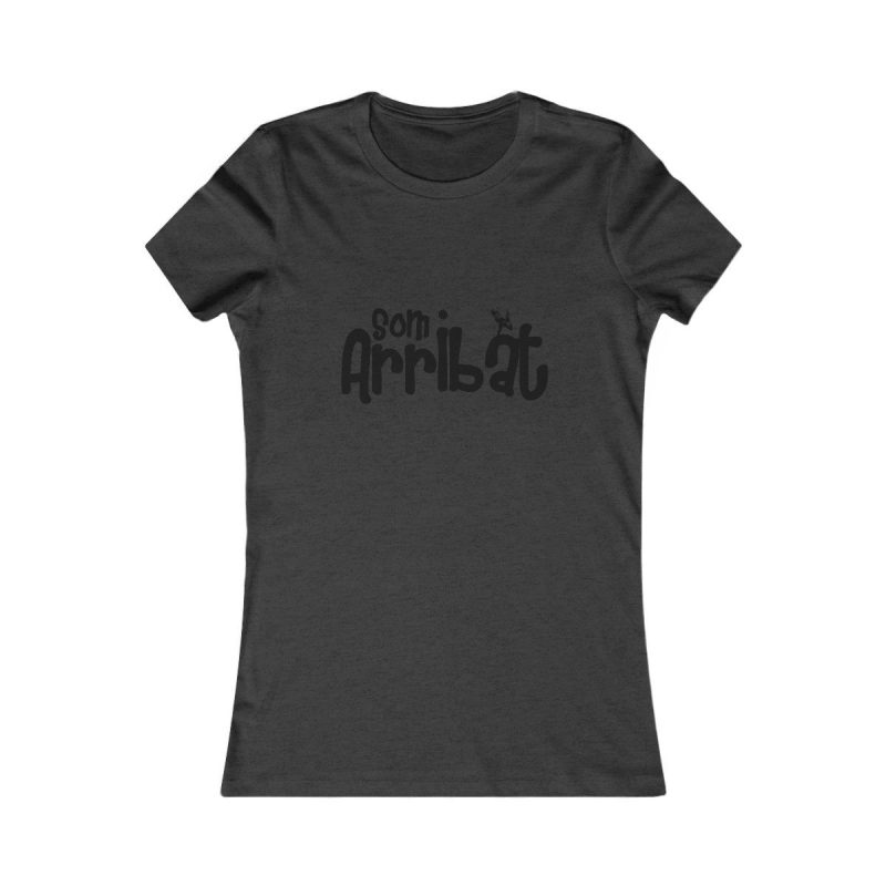 Camiseta mujer Favorite - Gris antracita jaspeado - Camiseta unisex «Som Arribat»