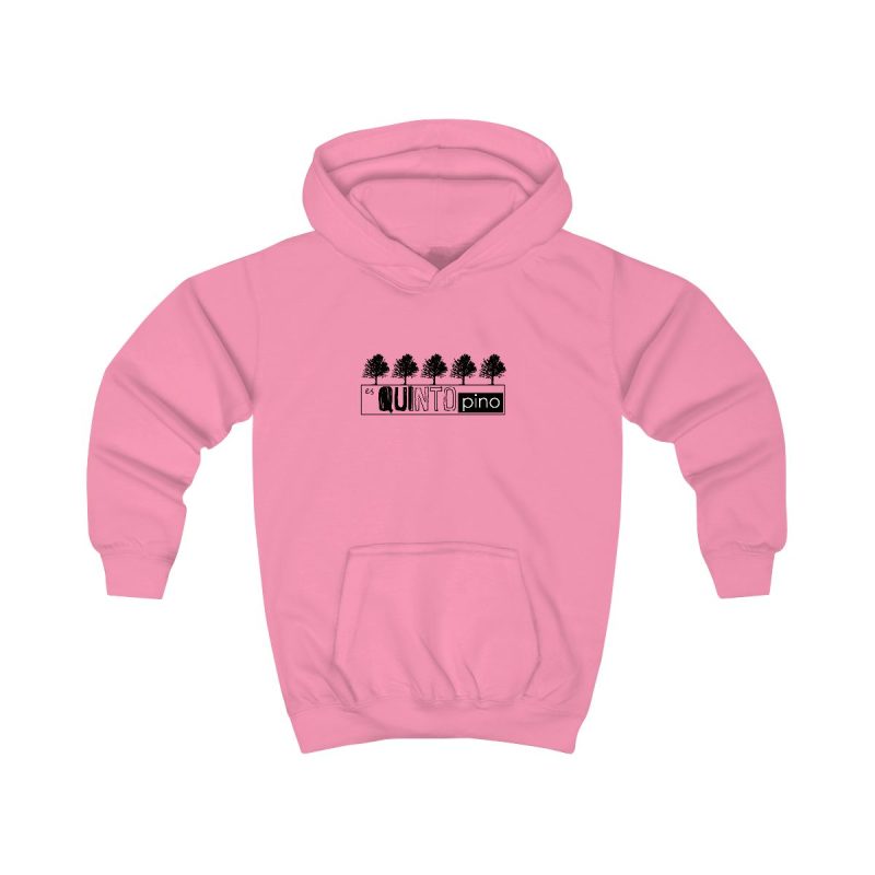 Sudadera con capucha infantil - Rosa algodon de azucar - Camiseta «Es quinto pino»