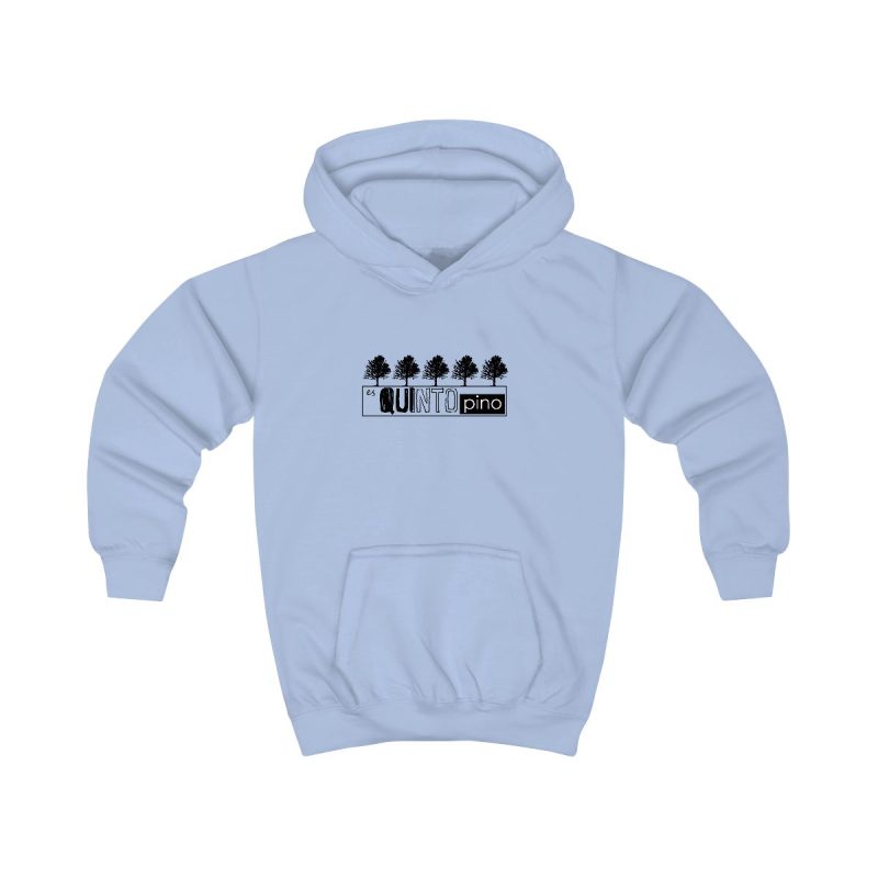 Sudadera con capucha infantil - Azul cielo - Camiseta «Es quinto pino»
