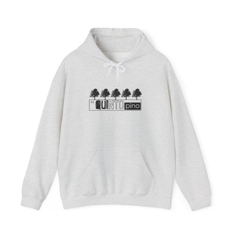 Sudadera con capucha - Gris ceniza - Camiseta «Es quinto pino» Sudadera con capucha - Gris ceniza - Camiseta «Es quinto pino»