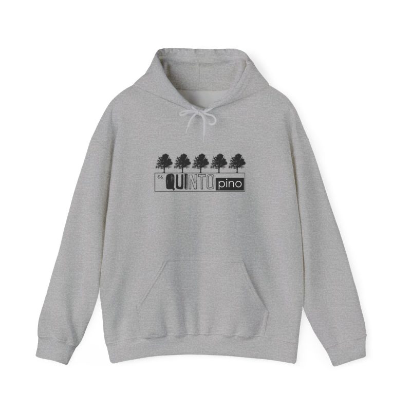 Sudadera con capucha - Gris deportivo - Camiseta «Es quinto pino»