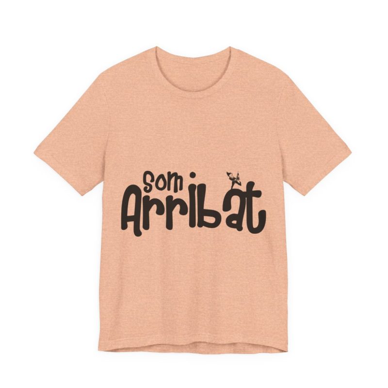 Camiseta jersey manga corta - Melocoton jaspeado - Camiseta unisex «Som Arribat»
