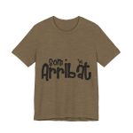 Camiseta jersey manga corta - Verde oliva jaspeado - Camiseta unisex «Som Arribat»