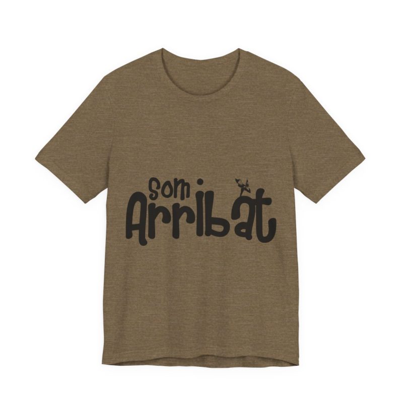 Camiseta jersey manga corta - Verde oliva jaspeado - Camiseta unisex «Som Arribat»